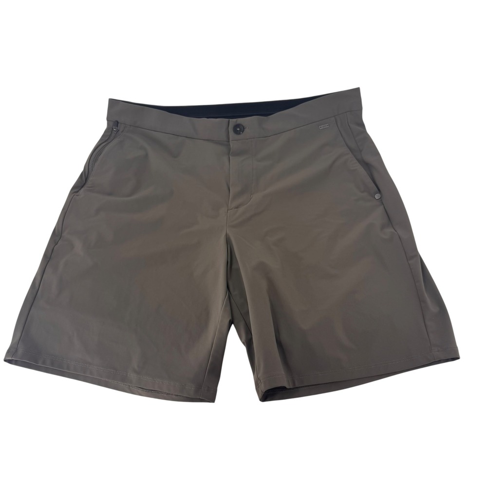 Vuori Aim Shorts Mens XL Dark Oregano Green Technical Chino Stretch Golf V352 - Picture 4 of 10